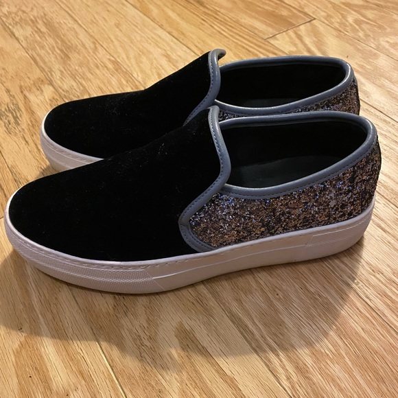 Aldo Shoes - Aldo Suede Glittery Slip-Ons